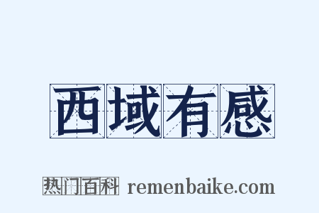 西域有感是什么意思的图片